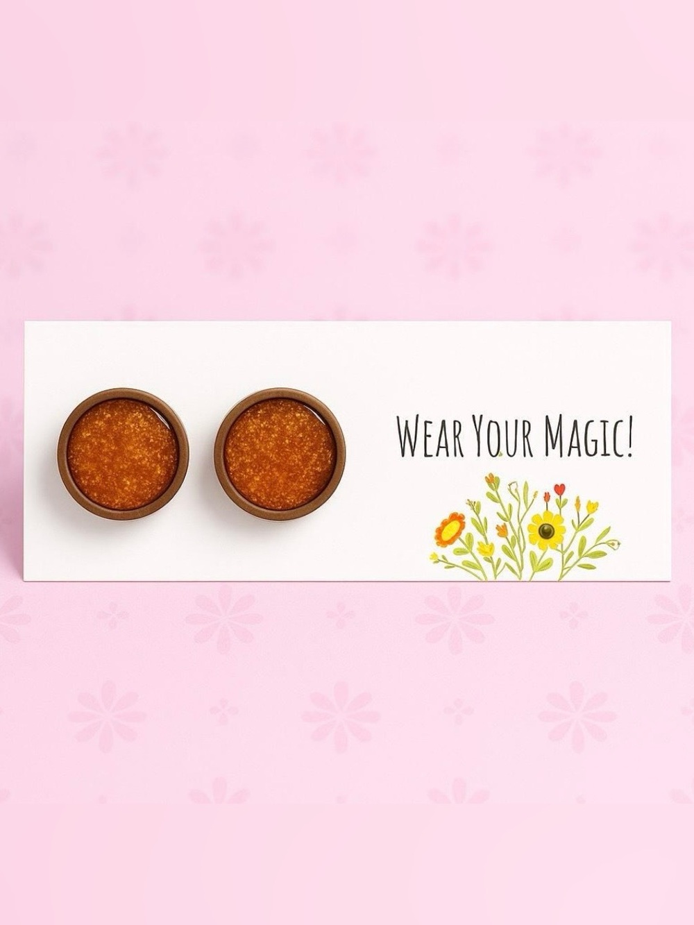 NWT Resin Stud Earrings, Handmade Wood Studs, Minimalist Round Earrings